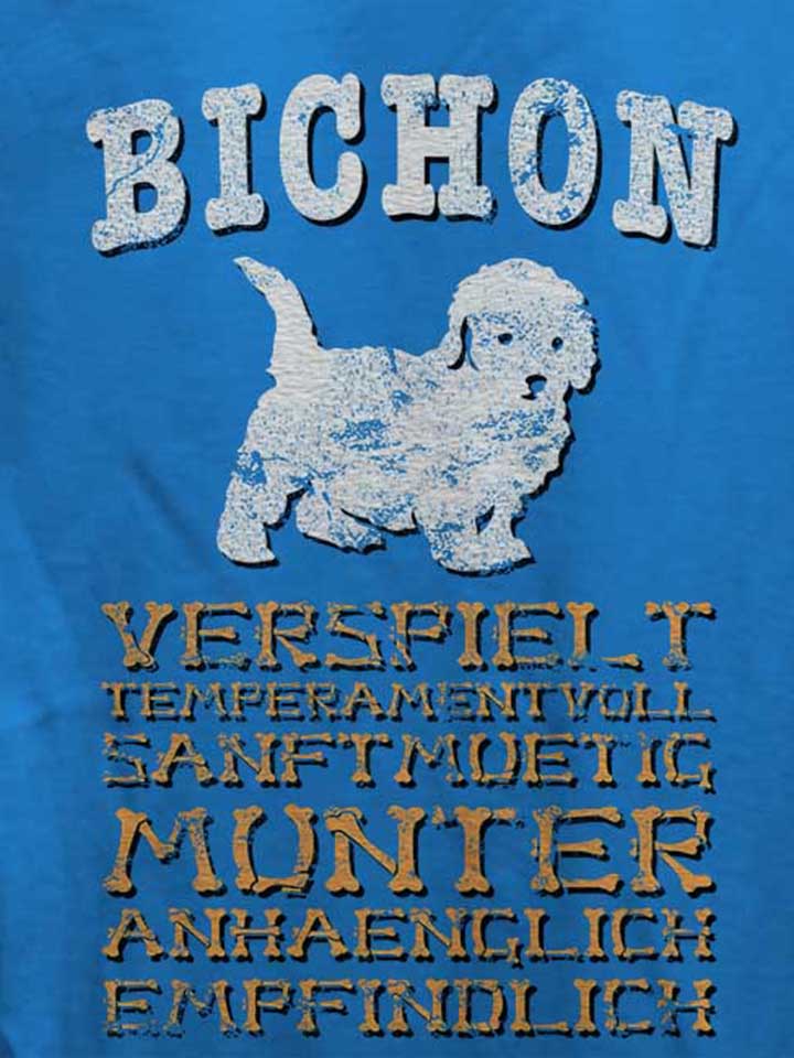hund-bichon-damen-t-shirt royal 4