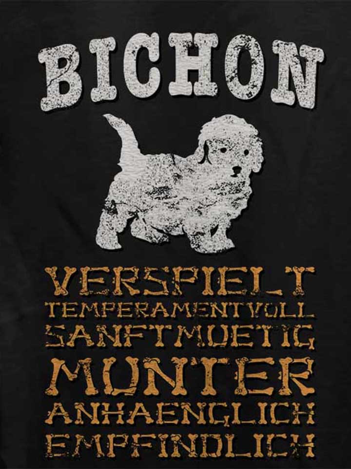 hund-bichon-damen-t-shirt schwarz 4