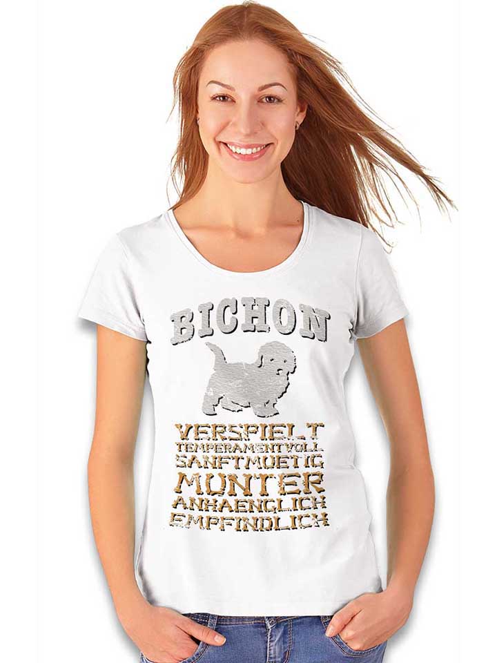 hund-bichon-damen-t-shirt weiss 2