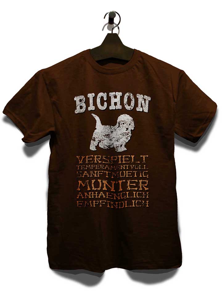 hund-bichon-t-shirt braun 3