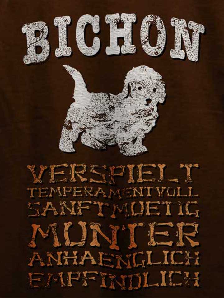 hund-bichon-t-shirt braun 4