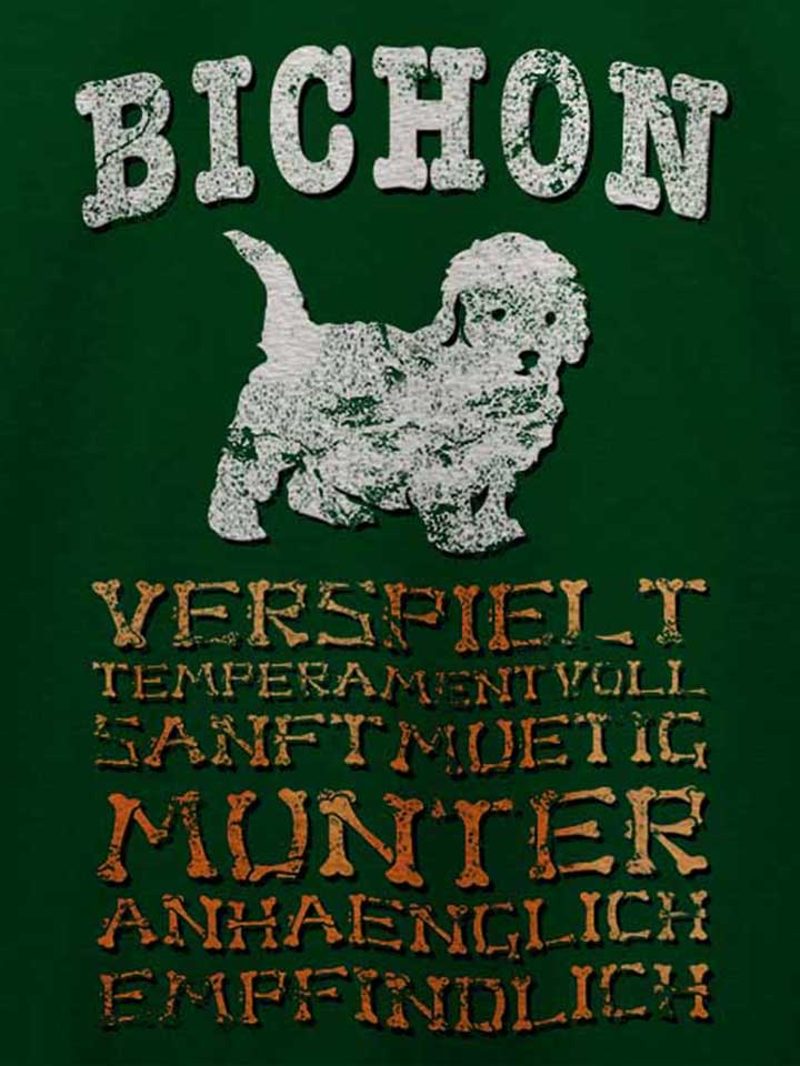hund-bichon-t-shirt dunkelgruen 4
