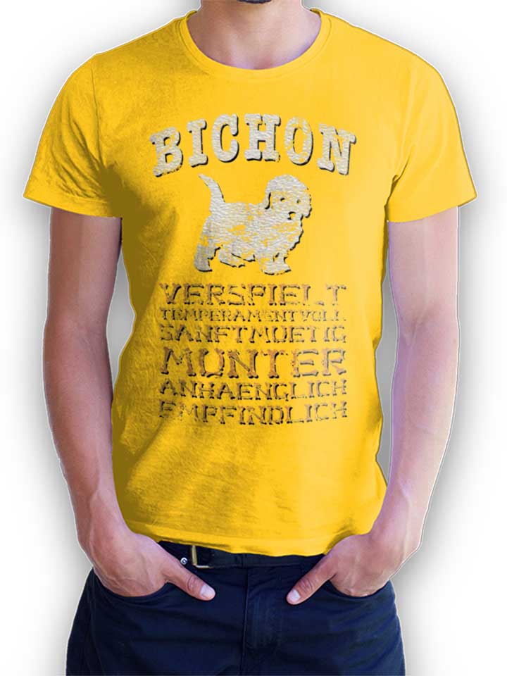 hund-bichon-t-shirt gelb 1