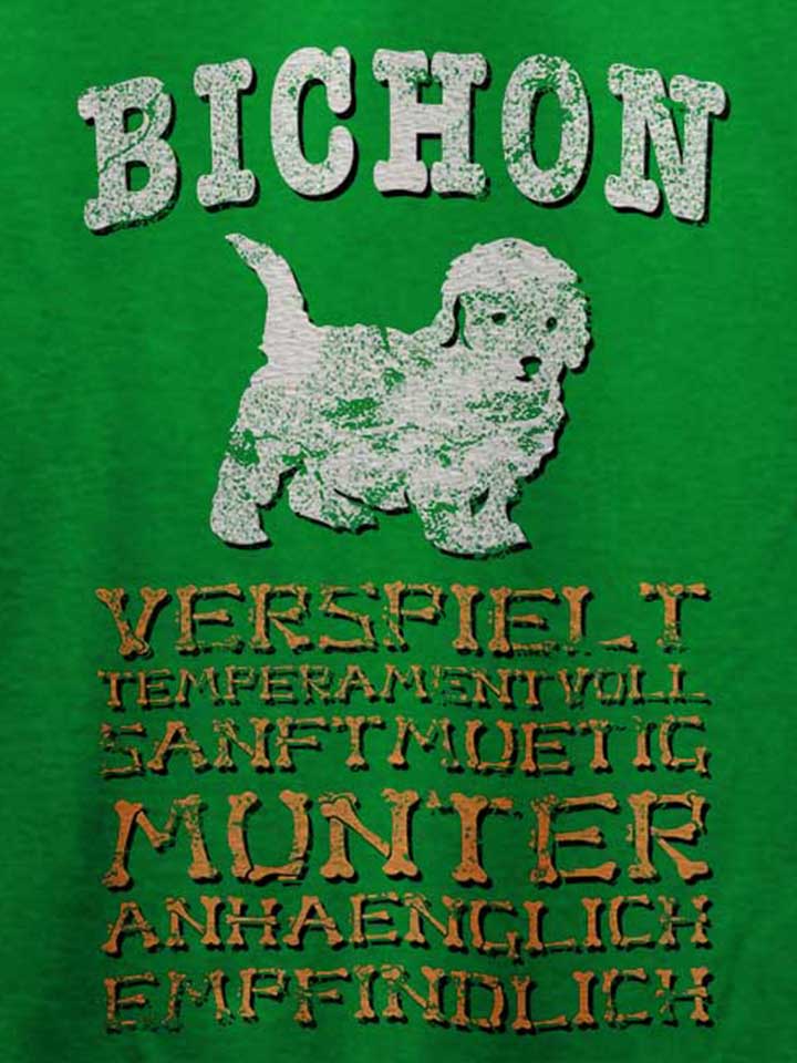 hund-bichon-t-shirt gruen 4