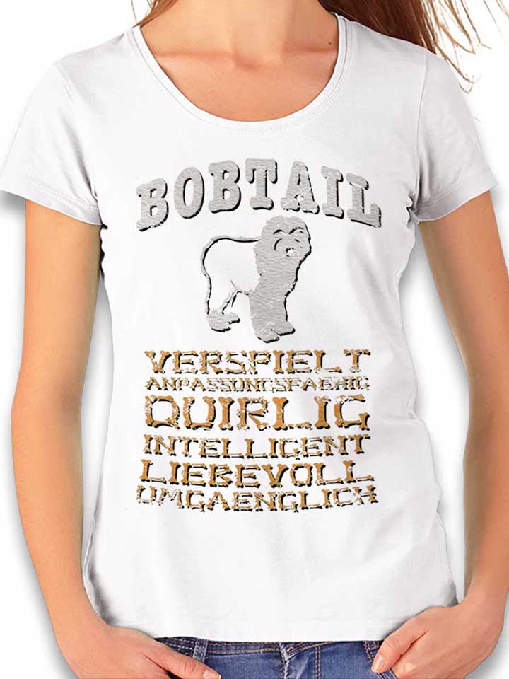 hund-bobtail-damen-t-shirt weiss 1
