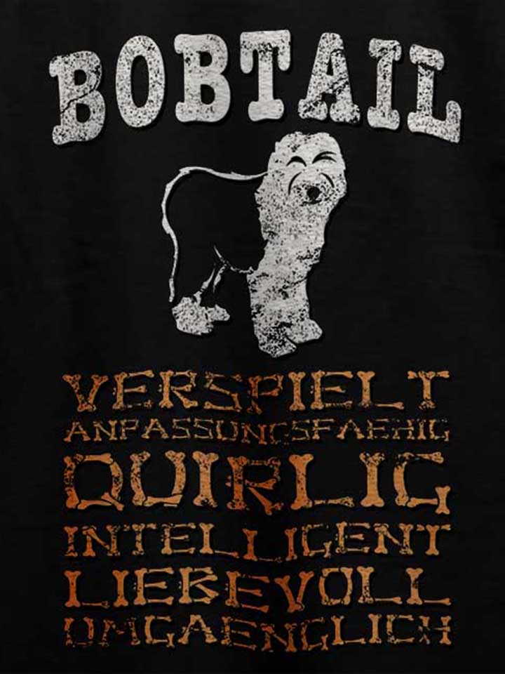 hund-bobtail-t-shirt schwarz 4