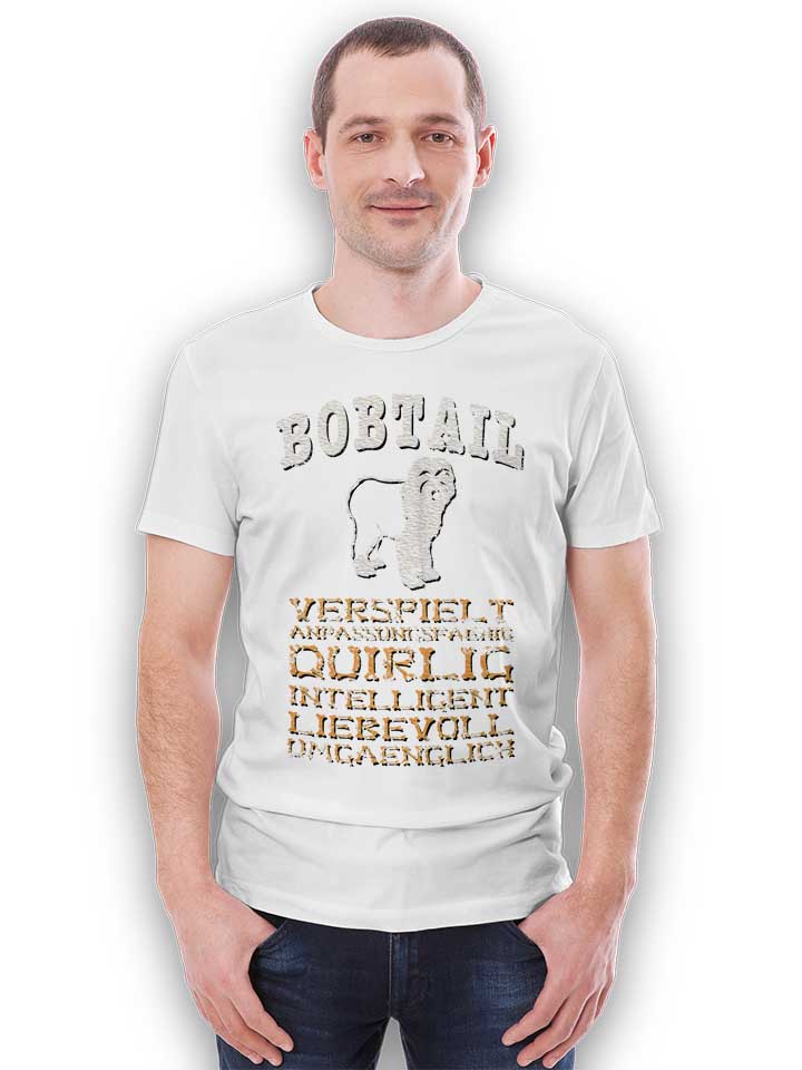hund-bobtail-t-shirt weiss 2