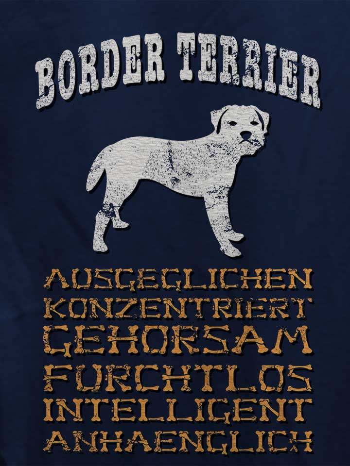 hund-border-terrier-damen-t-shirt dunkelblau 4