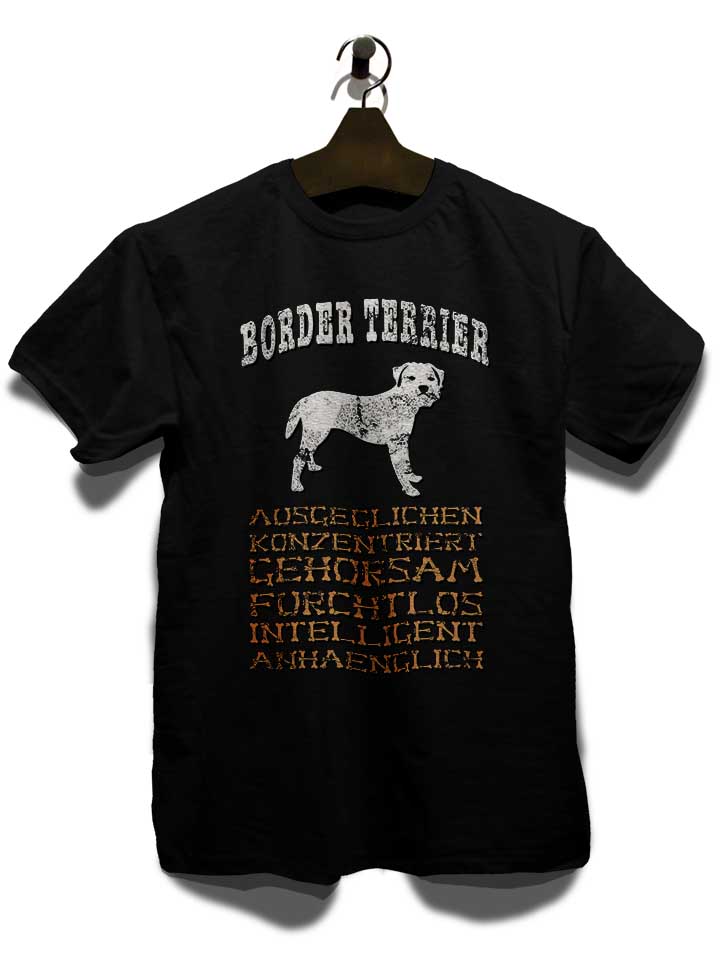 hund-border-terrier-t-shirt schwarz 3
