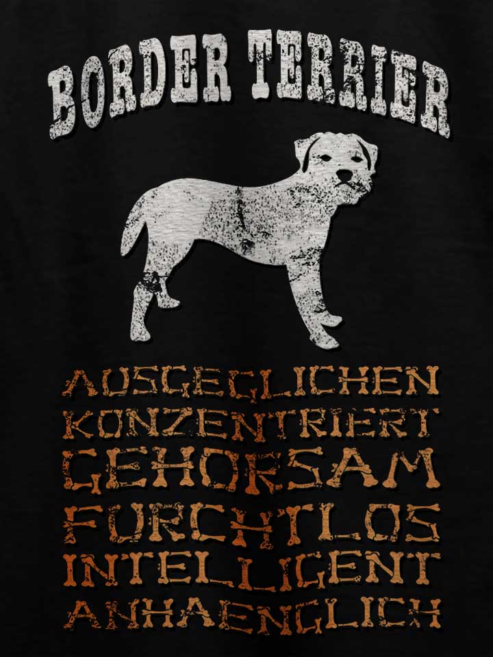 hund-border-terrier-t-shirt schwarz 4