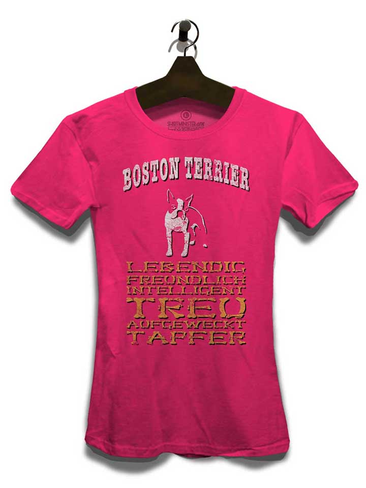 hund-boston-terrier-damen-t-shirt fuchsia 3