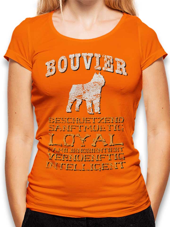 Hund Bouvier Womens T-Shirt orange L