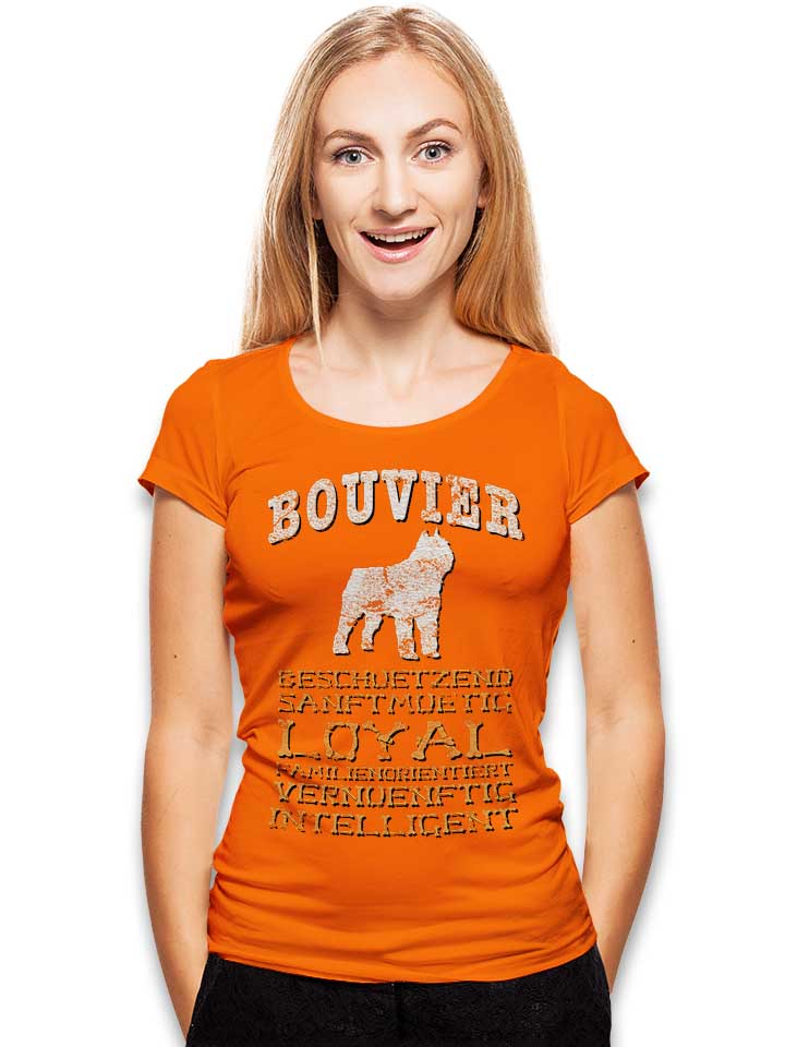 hund-bouvier-damen-t-shirt orange 2