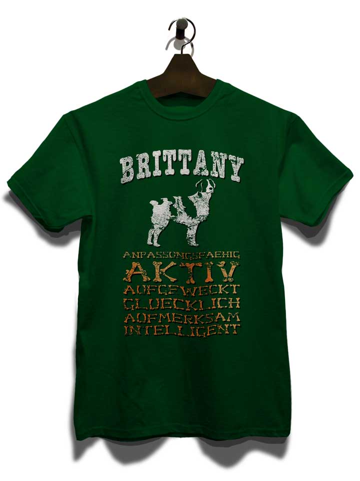 hund-brittany-t-shirt dunkelgruen 3