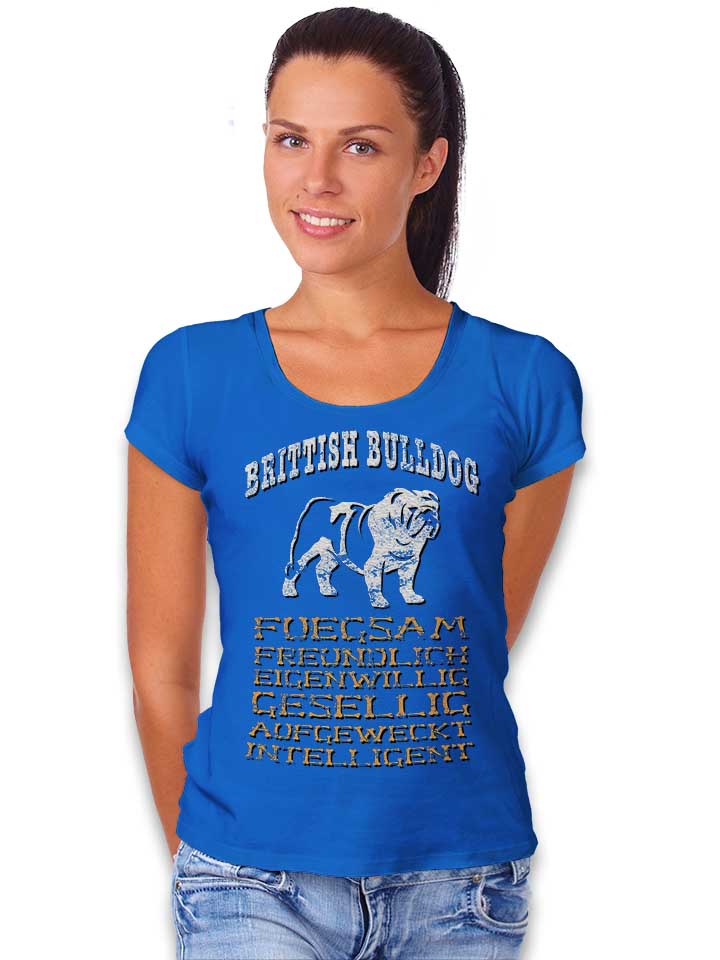 hund-brittish-bulldog-damen-t-shirt royal 2