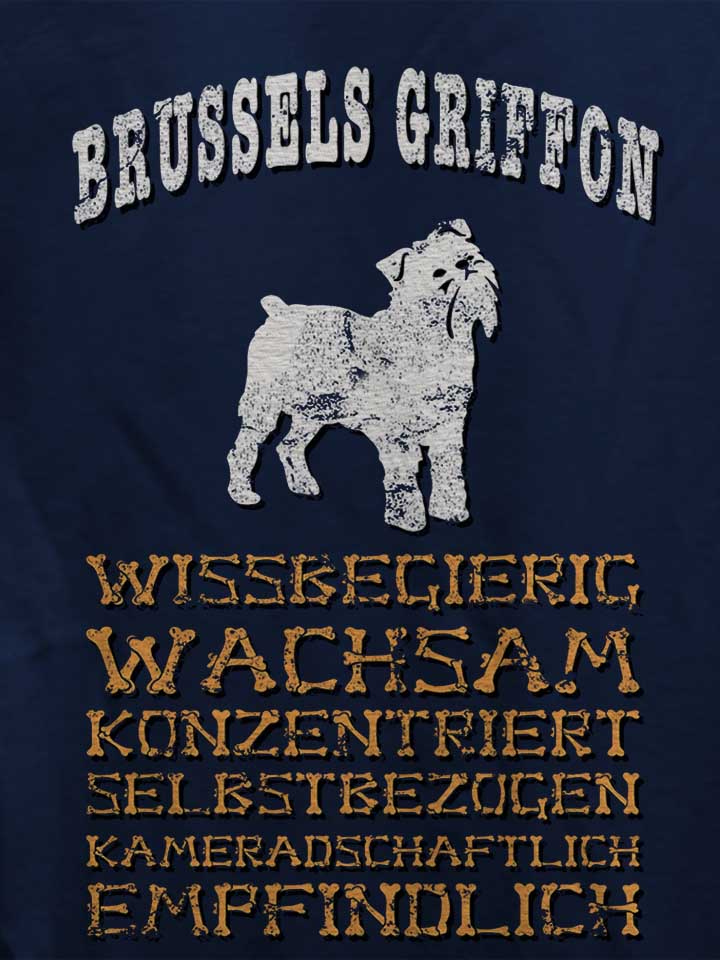 hund-brussels-griffon-damen-t-shirt dunkelblau 4