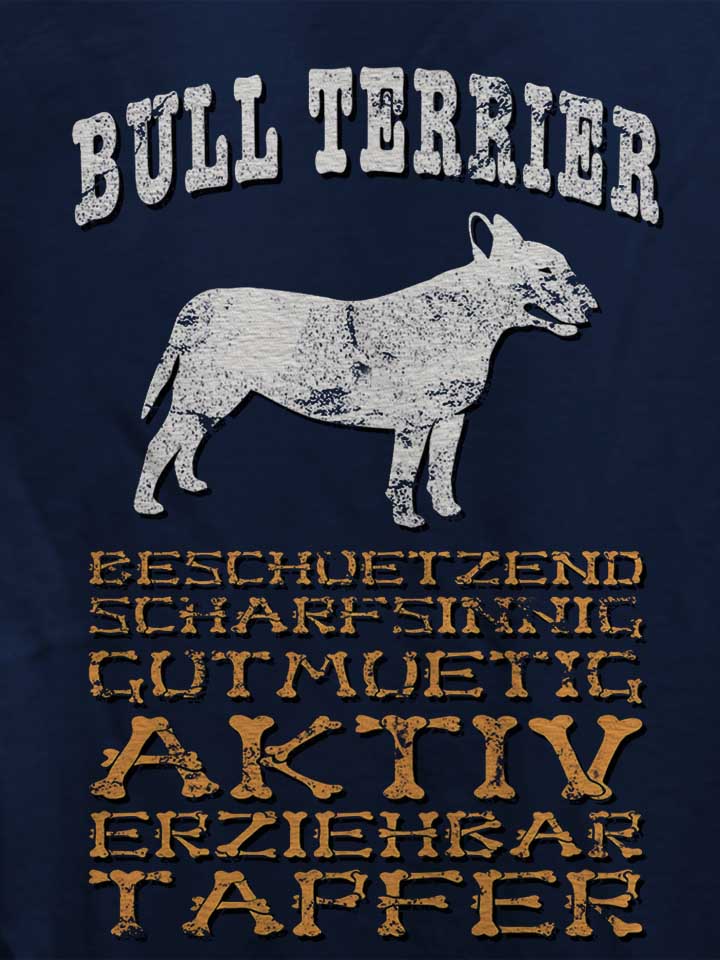 hund-bull-terrier-damen-t-shirt dunkelblau 4
