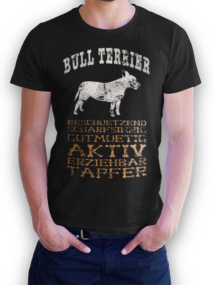 hund-bull-terrier-t-shirt schwarz 1