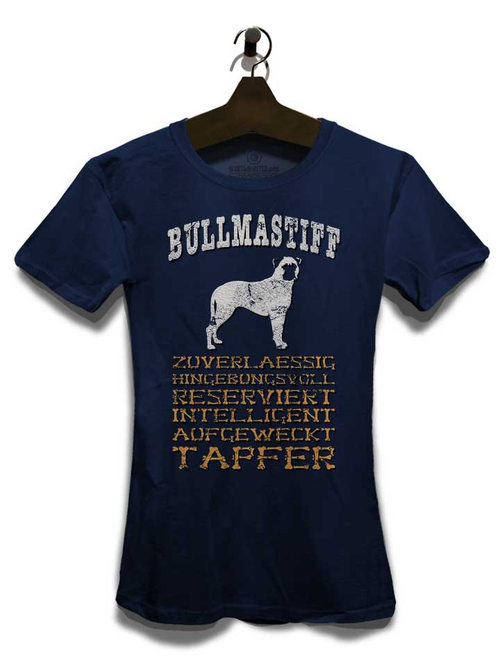 hund-bullmastiff-damen-t-shirt dunkelblau 3