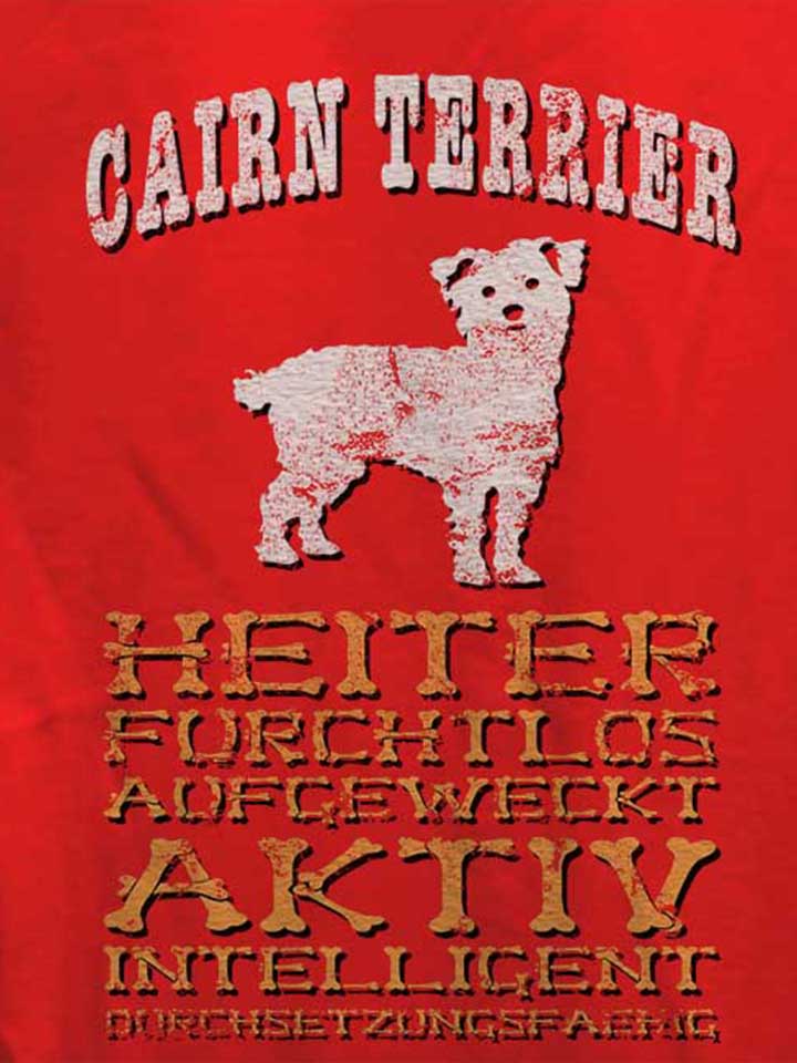 hund-cairn-terrier-damen-t-shirt rot 4