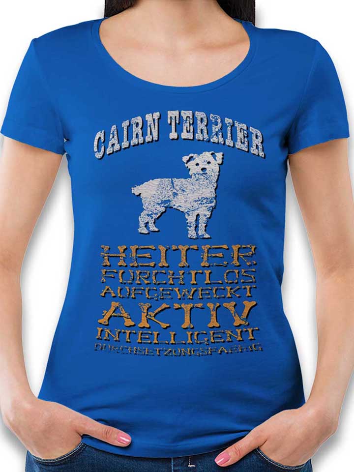 hund-cairn-terrier-damen-t-shirt royal 1