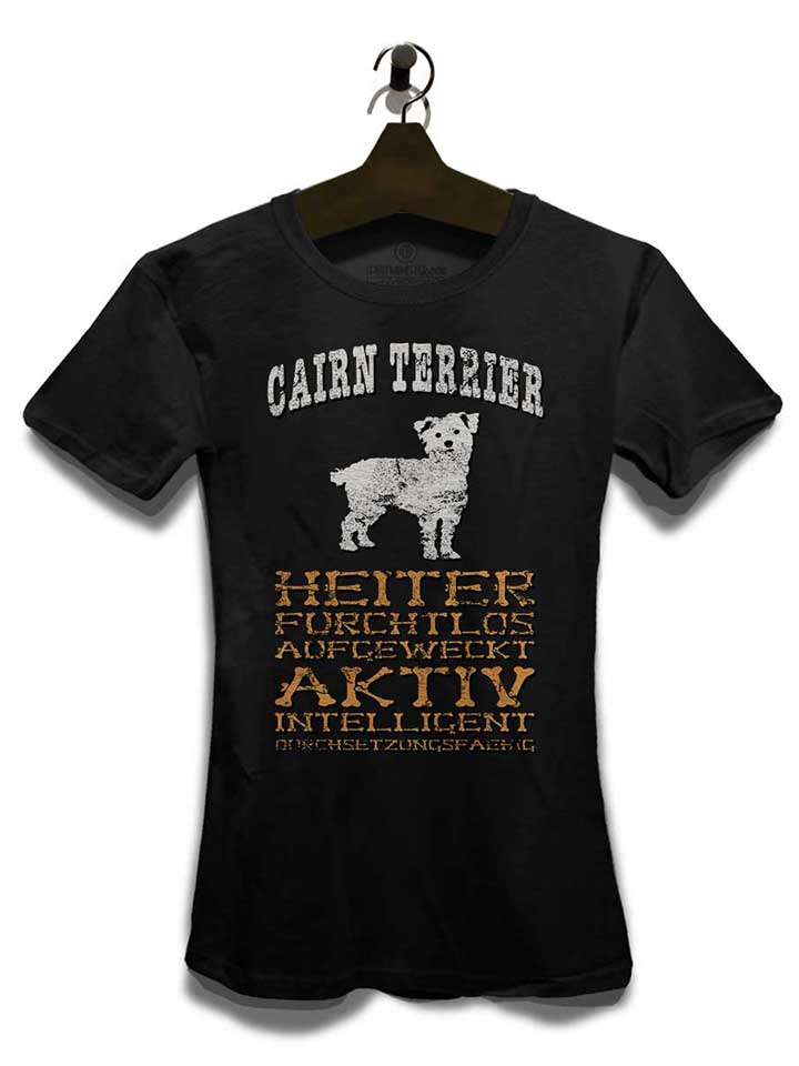hund-cairn-terrier-damen-t-shirt schwarz 3