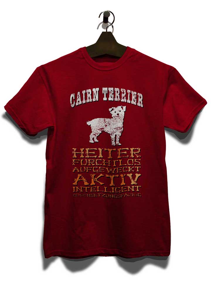 hund-cairn-terrier-t-shirt bordeaux 3