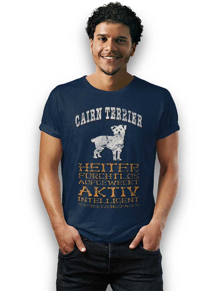 hund-cairn-terrier-t-shirt dunkelblau 2