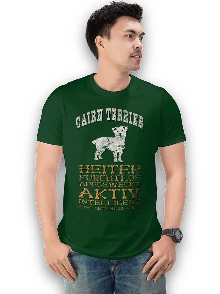 hund-cairn-terrier-t-shirt dunkelgruen 2