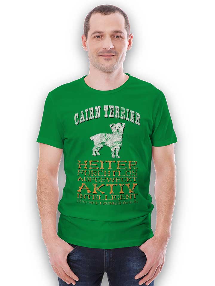 hund-cairn-terrier-t-shirt gruen 2
