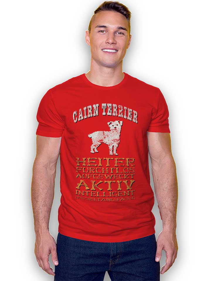 hund-cairn-terrier-t-shirt rot 2