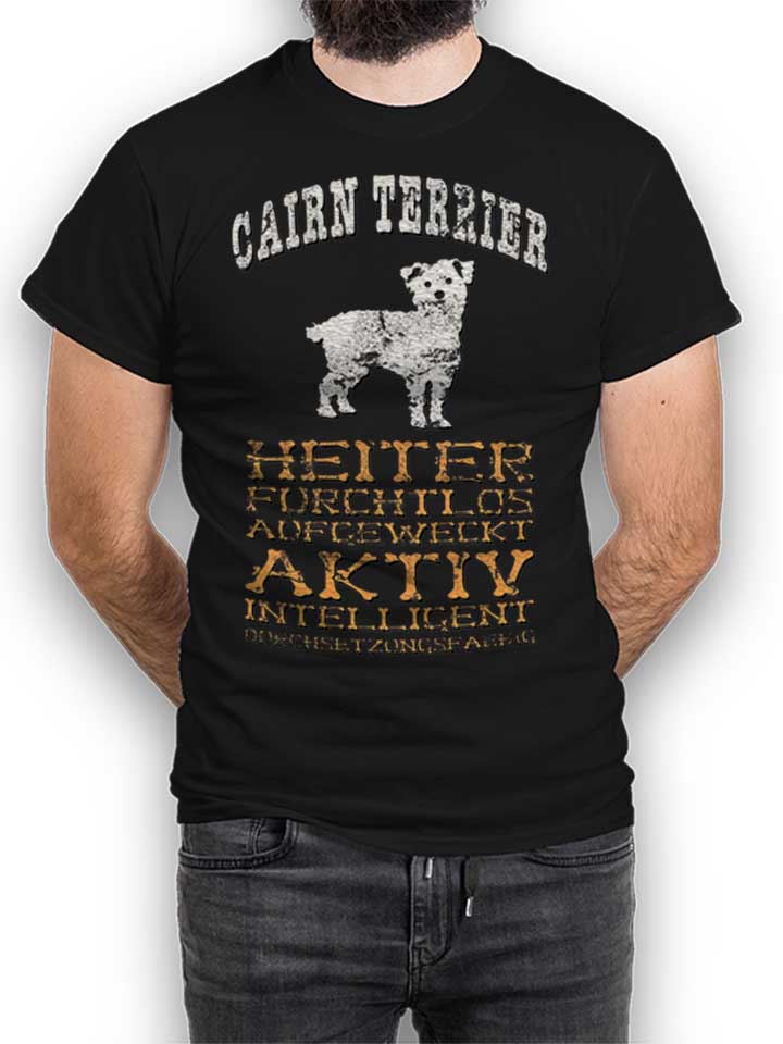 hund-cairn-terrier-t-shirt schwarz 1
