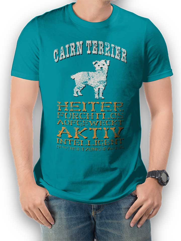 hund-cairn-terrier-t-shirt tuerkis 1