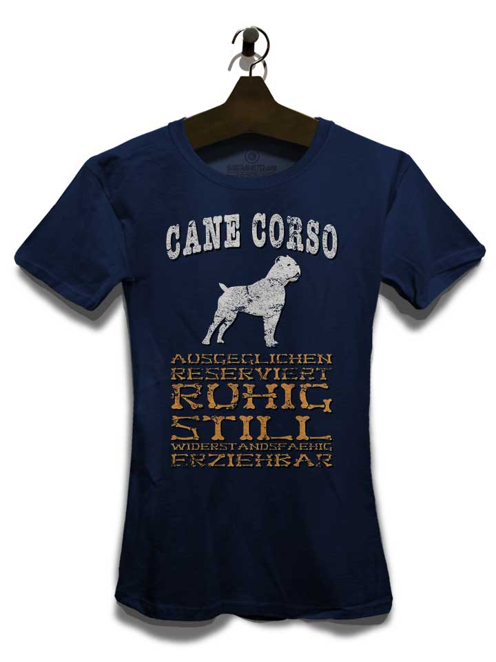 hund-cane-corso-damen-t-shirt dunkelblau 3