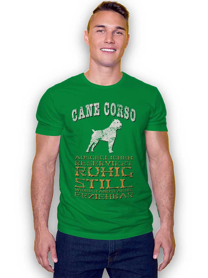 hund-cane-corso-t-shirt gruen 2