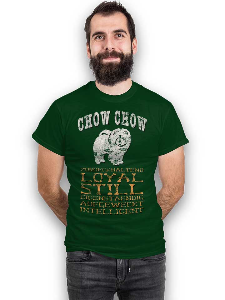 hund-chow-chow-t-shirt dunkelgruen 2