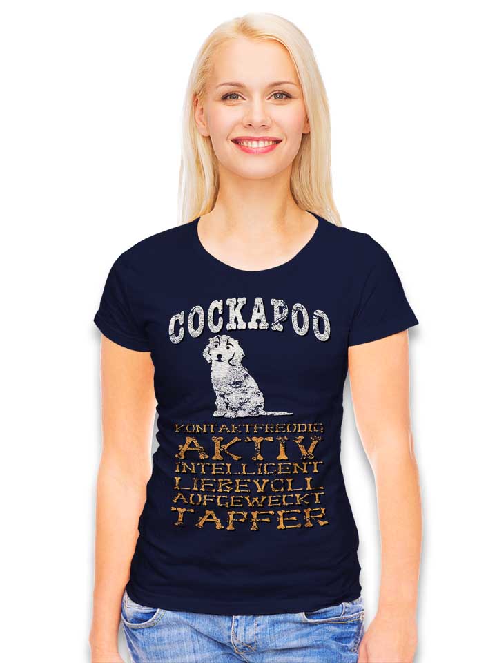hund-cockapoo-damen-t-shirt dunkelblau 2