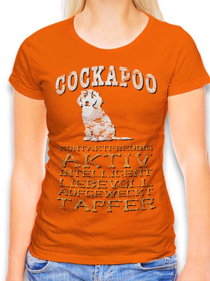 hund-cockapoo-damen-t-shirt orange 1