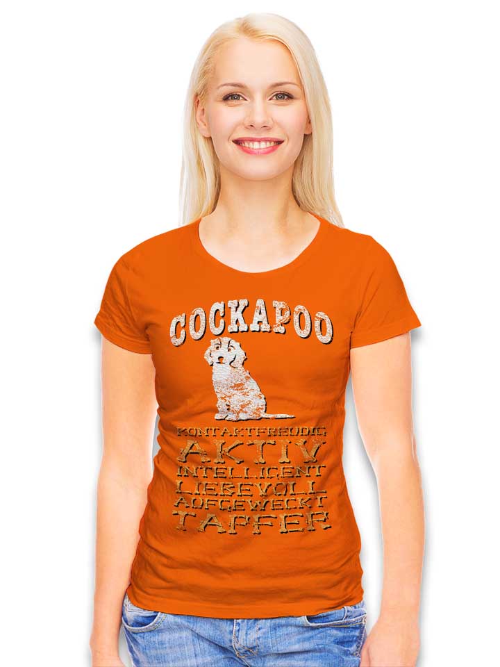 hund-cockapoo-damen-t-shirt orange 2