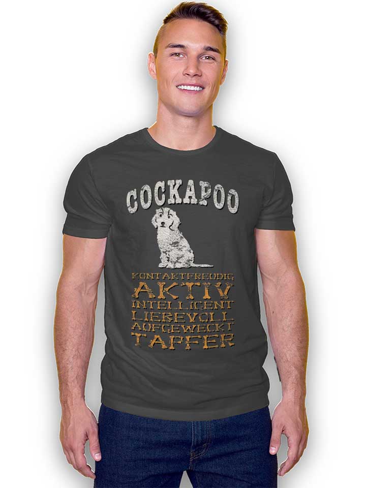 hund-cockapoo-t-shirt dunkelgrau 2