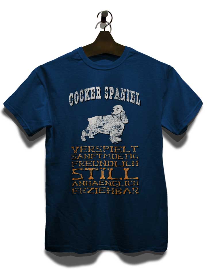 hund-cocker-spaniel-t-shirt dunkelblau 3