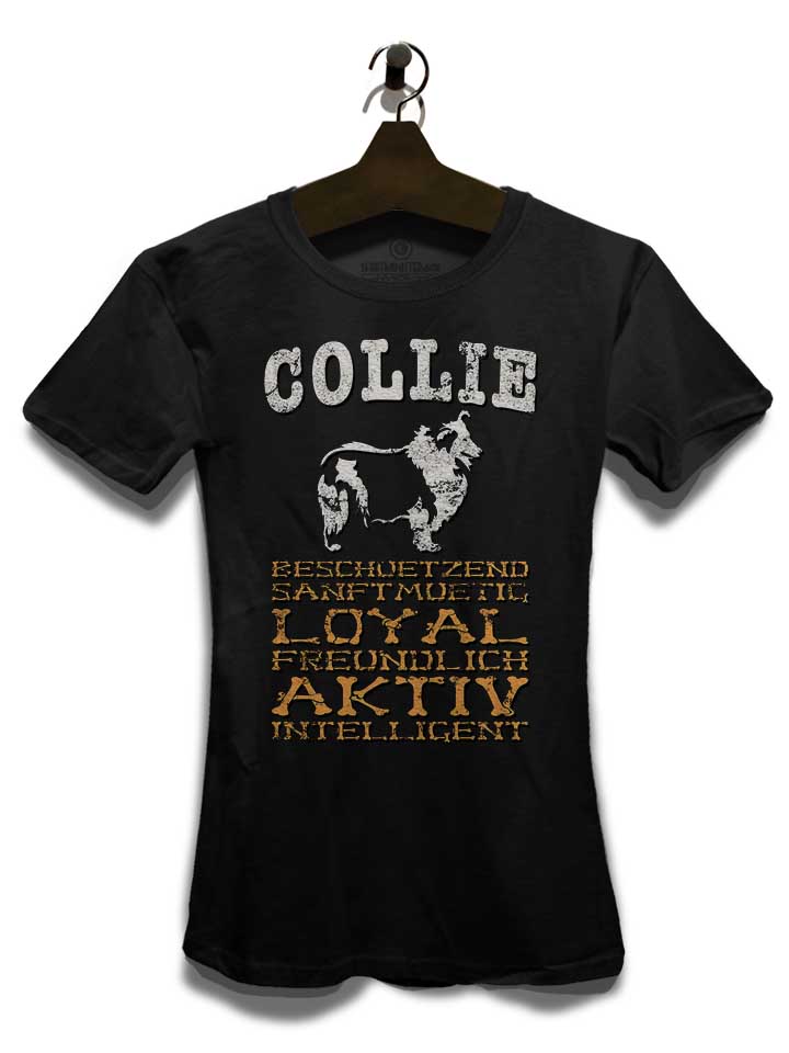 hund-collie-damen-t-shirt schwarz 3