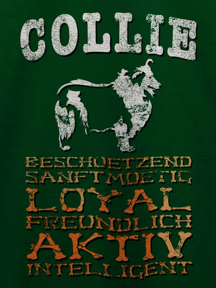 hund-collie-t-shirt dunkelgruen 4
