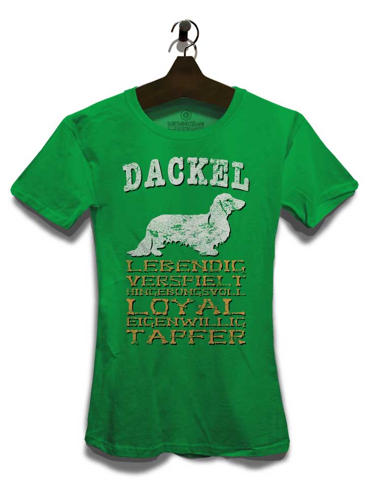 hund-dackel-damen-t-shirt gruen 3