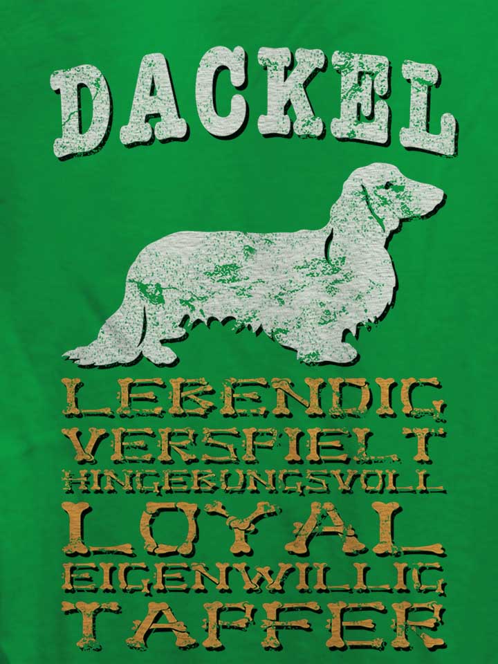 hund-dackel-damen-t-shirt gruen 4