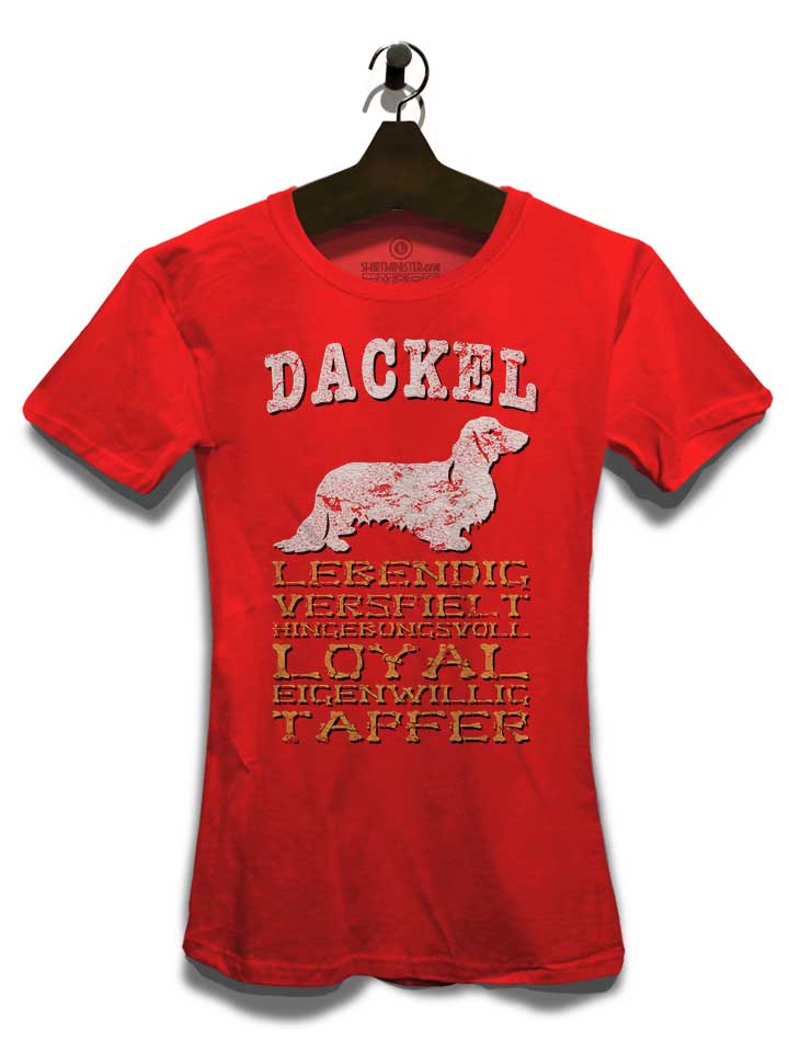 hund-dackel-damen-t-shirt rot 3