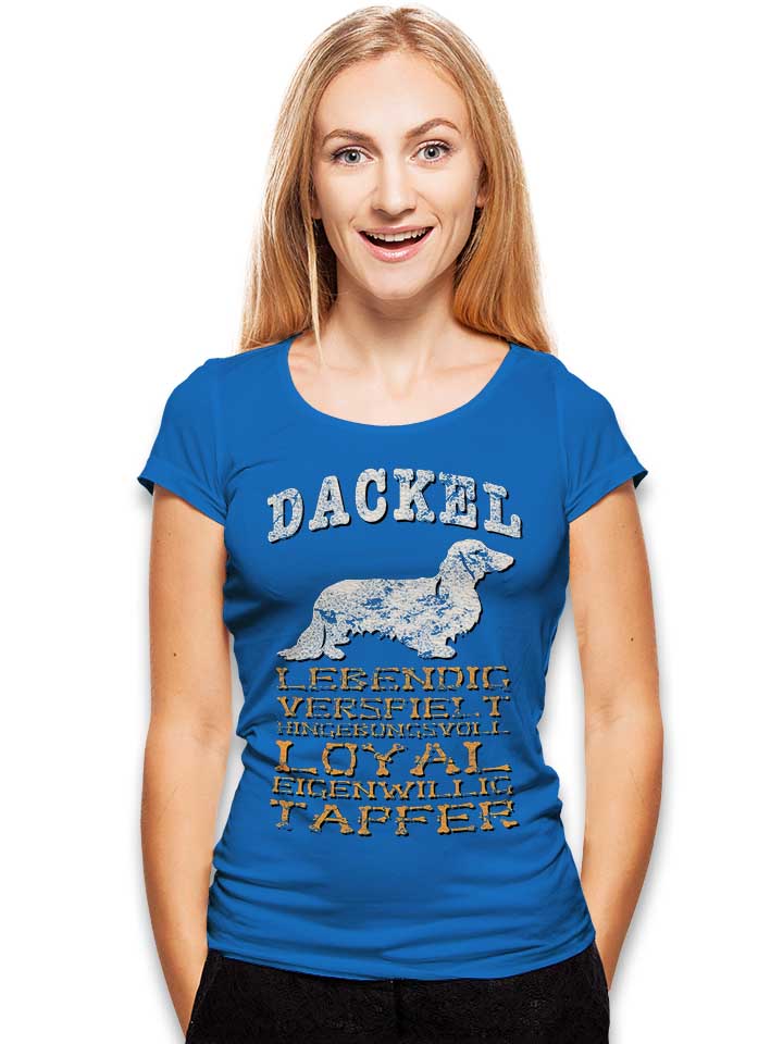 hund-dackel-damen-t-shirt royal 2