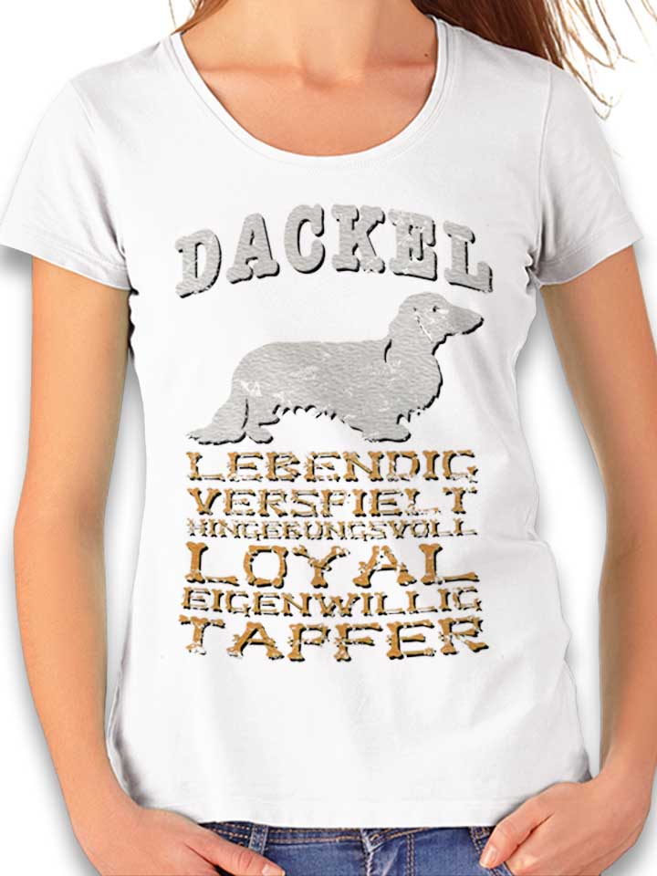 Hund Dackel Womens T-Shirt white L