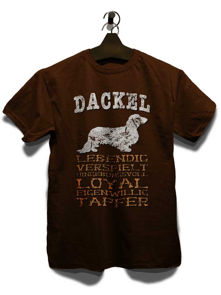 hund-dackel-t-shirt braun 3