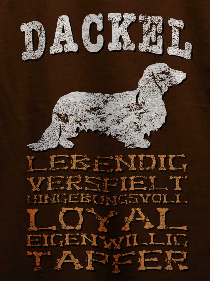 hund-dackel-t-shirt braun 4